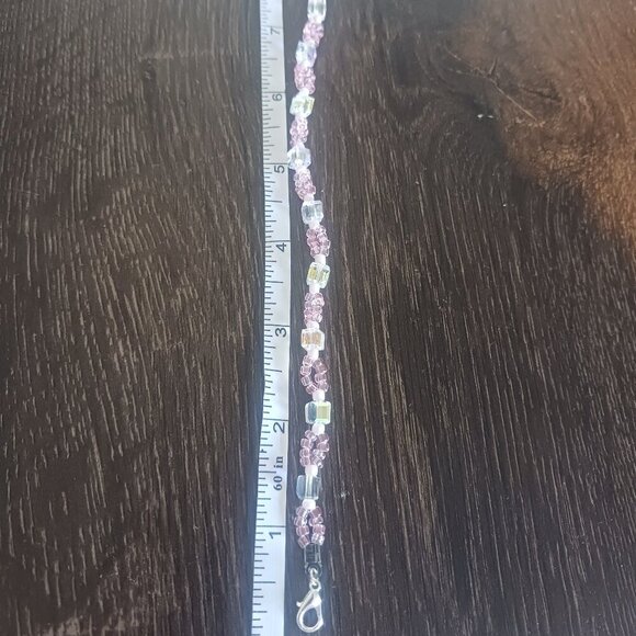 Iridescent cube beaded necklace - Picture 5 of 7